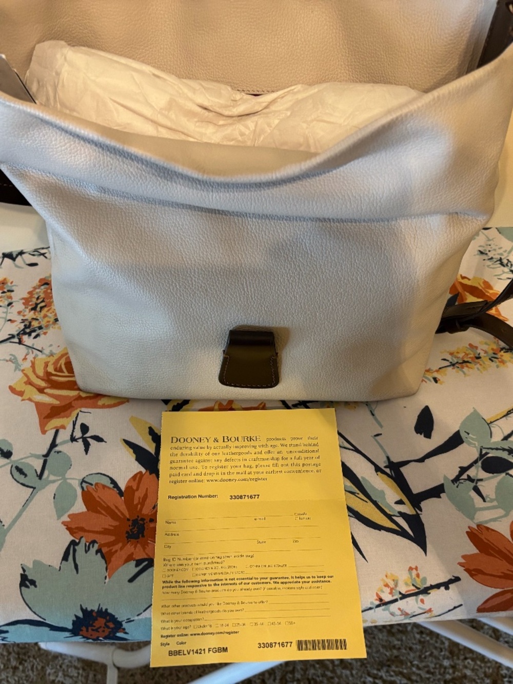 DOONEY & BURKE NEVER CARRIED PURSE W/AUTHENTICATION CARD